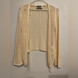 Ecote Cream Open Knit Cardigan